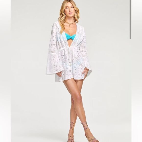 RAMY BROOK Eyelet Simona Coverup Dress size XS - Picture 1 of 14